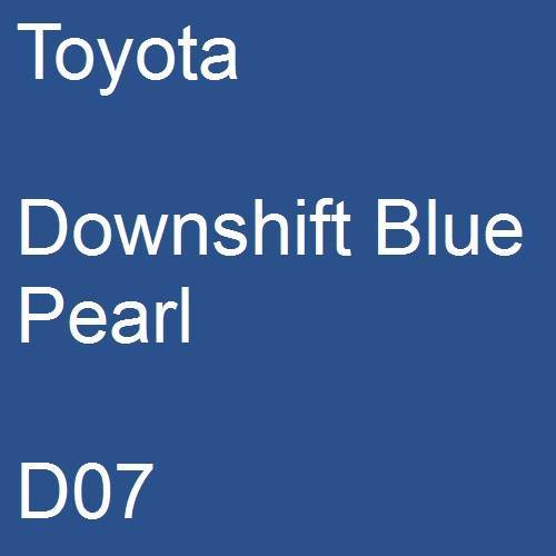 Toyota, Downshift Blue Pearl, D07.